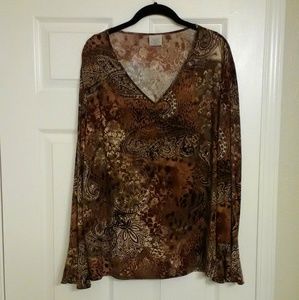 Animal print blouse soft EUC